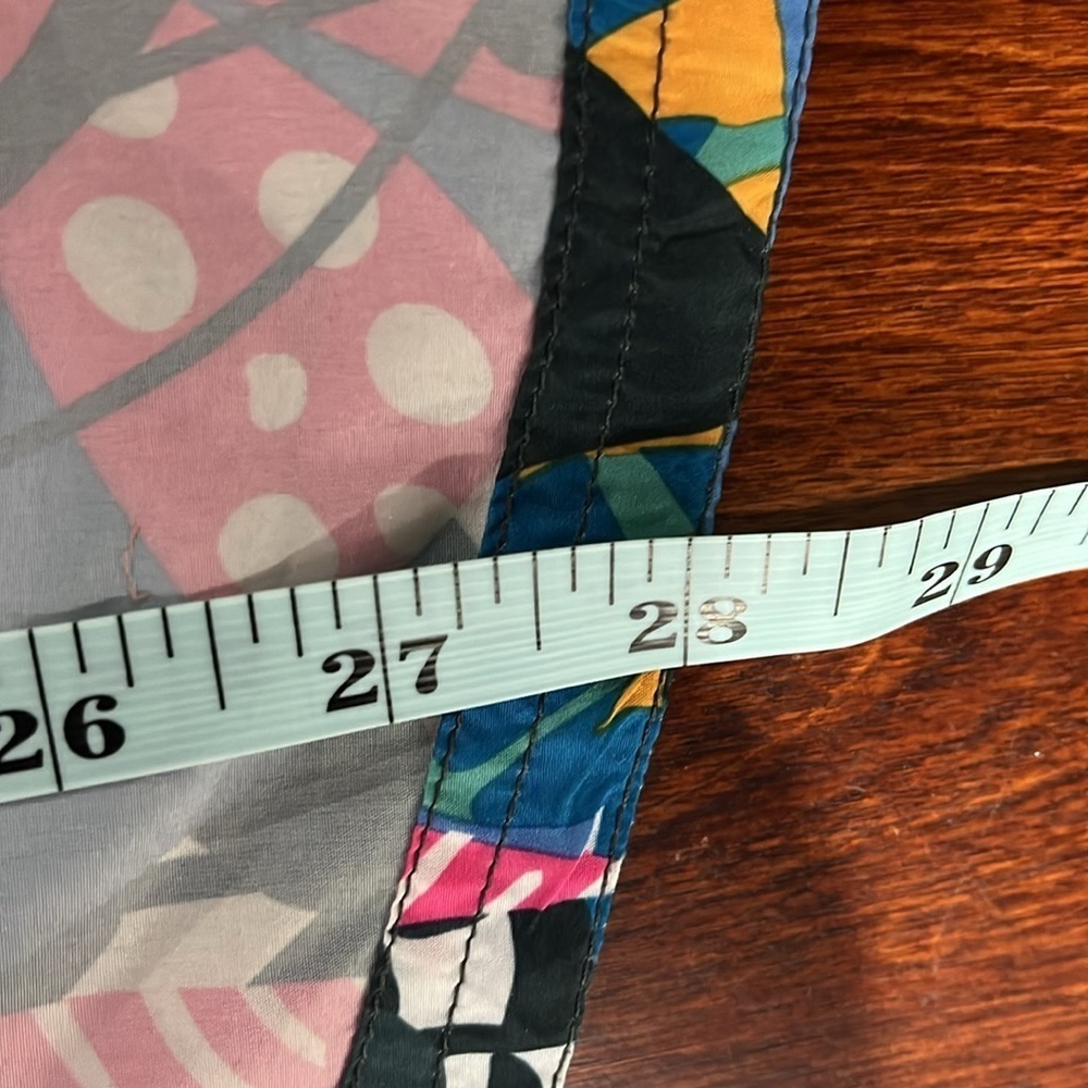 Lauren James Windbreaker Jacket S Blue Pink Hood Zip Front Pockets Hi-Lo Hem EUC - Picture 15 of 16